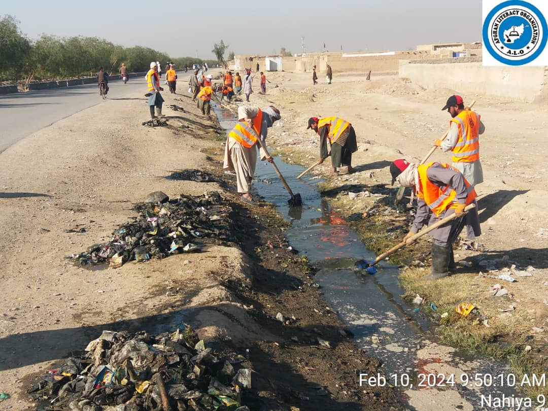 Cleaning drains ditch